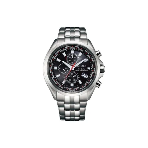 CITIZEN Eco Drive Series Светильник Кварцевый механизм Нержавеющая сталь Ремешок Часы Мужские Черный циферблат