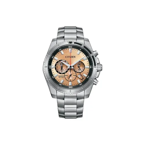 CITIZEN Кварцевый механизм нержавеющая сталь ремешок часы 46,4 мм мужские золотой циферблат модель AN8200 50X