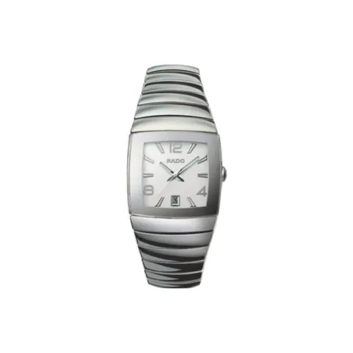 RADO Precision Ceramics Collection Кварцевый механизм Мужские часы Часы 34*30 мм Серебристый циферблат