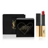 Золотая барная стойка №23 Оранжевый Красный Томат + YSL Сумка для покупок + Черная Коробка Золото