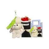 Любовь You Every Day: Зеленый Щенок + Красный Розовый + Сумка для покупок + Открытка