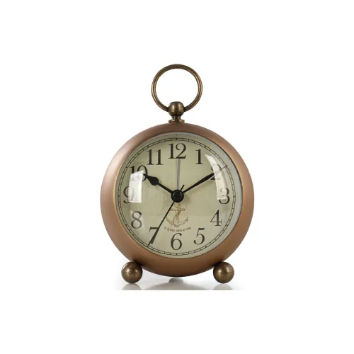 HENSE Кварцевый механизм Металлический Будильник Унисекс Бежевый Циферблат Часов HA18