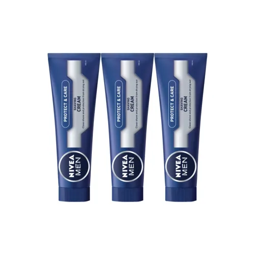NIVEA Мужской Уход За Бородой Защитный Крем для голения Успокаивающий 100 мл * 3