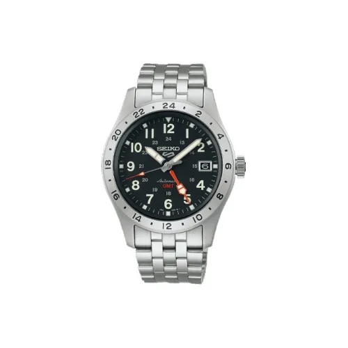 SEIKO Автоматический/Ручной Механизм Мужские Часы 39,4 мм Черный