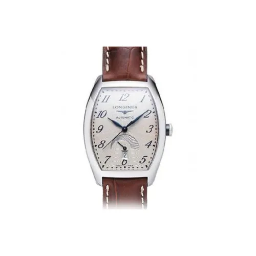 LONGINES Collection Автоматический Механический Механизм Мужские Часы 45,5 мм Белый Циферблат Корпус из Нержавеющей Стали Кожаный Ремешок