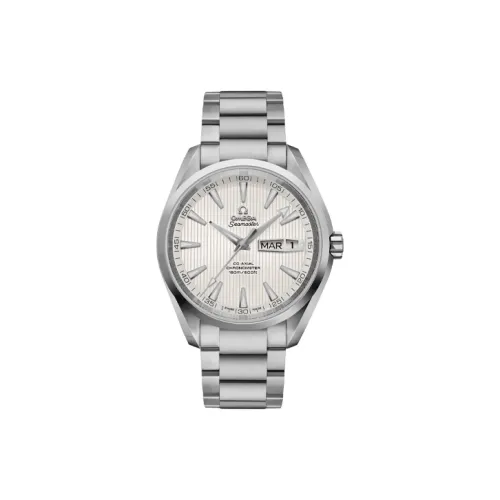 OMEGA Автоматический Механический Часы Мужские AQUA TERRA 150 метров 43 мм Белые