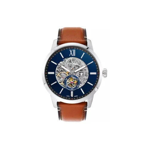 FOSSIL Автоматический Механический Механизм Мужские Часы 48 мм Синий