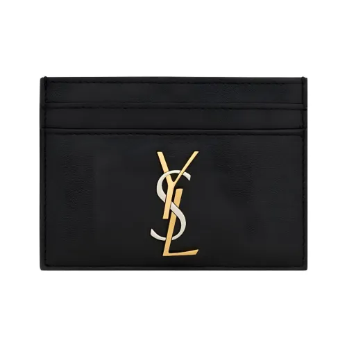 SAINT LAURENT Овчина Картхолдер Женские Черный