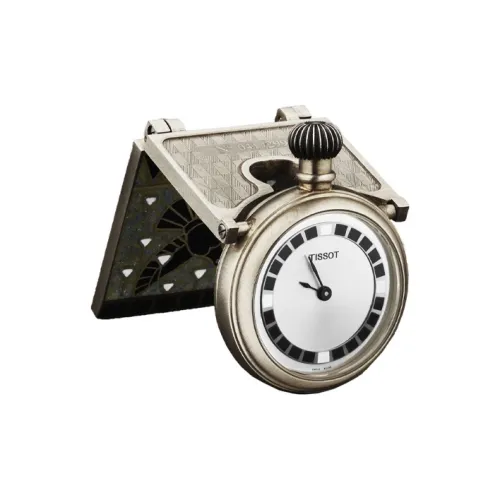 TISSOT Ручной завод латунь карманный 34 мм мужские часы серебряный T81,9.1003,4