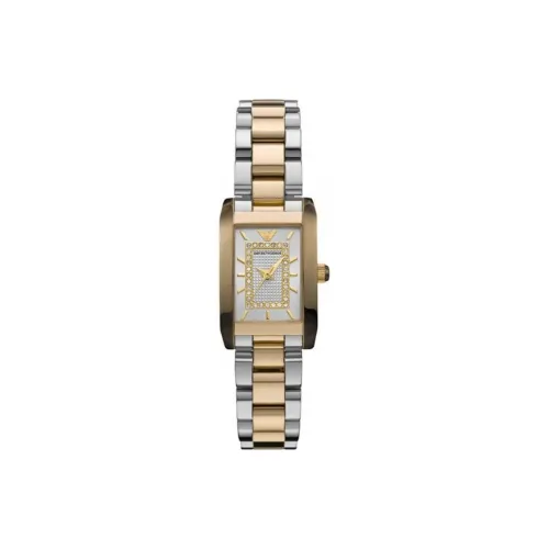 EMPORIO ARMANI Women's Watch Кварцевый механизм ремешок из нержавеющей стали 20*12 мм серебристый циферблат