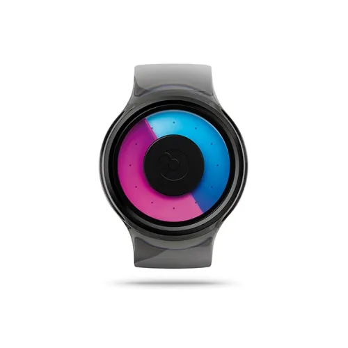 ZIIIRO Proton Collection Кварцевый механизм Женские часы Watch 40mm Черный циферблат Ремешок из нержавеющей стали PROTON Черный Фиолетовый