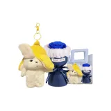 Самое ценное для вас: Желтый щенок + Синяя роза + Сумка для покупок + Поздравительная открытка