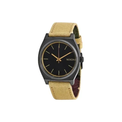 NIXON Наручные часы Кварцевый механизм Холст Ремешок 37 мм Черный циферблат Мужские часы A0451711 00