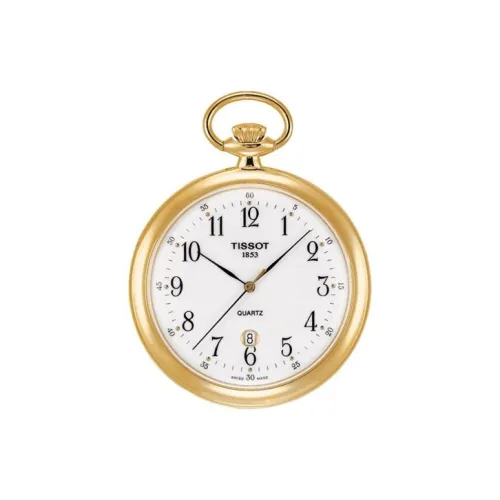 TISSOT Quartz Механизм Латунь Карманный Часы 48 мм Мужские Часы Белые T82,4.550,12