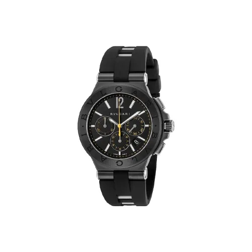 BVLGARI Автоматический Механический Механизм Мужские Часы DIAGONO 42 мм Черные