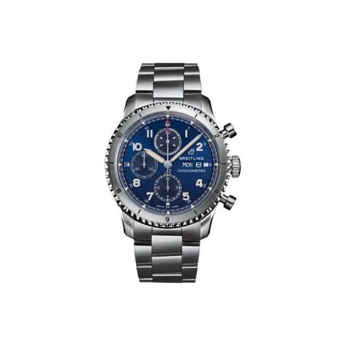 Breitling Legend Aviation Collection Автоматический Механический Часы Мужские Циферблат Синего Цвета