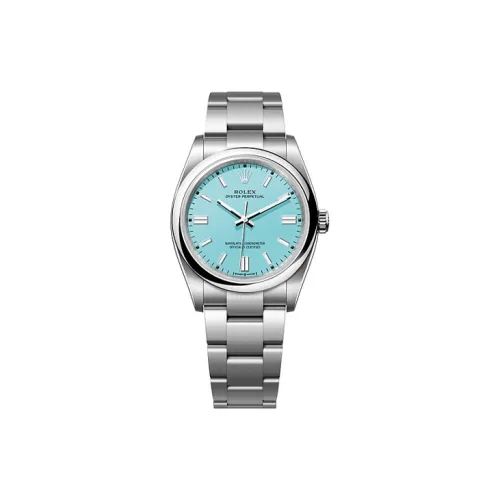 ROLEX Автоматический Механический Movement Унисекс Oyster Perpetual Часы 36 мм Синие