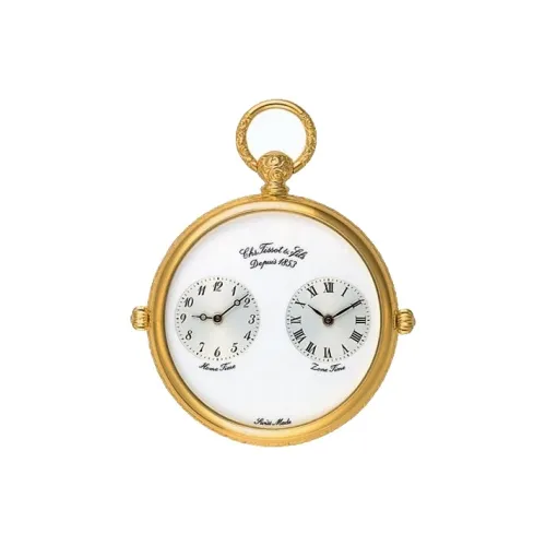 TISSOT Mechanical Механизм Ручной Подзарядки Латунь Карманный Часы 45 мм Мужские Часы Белый