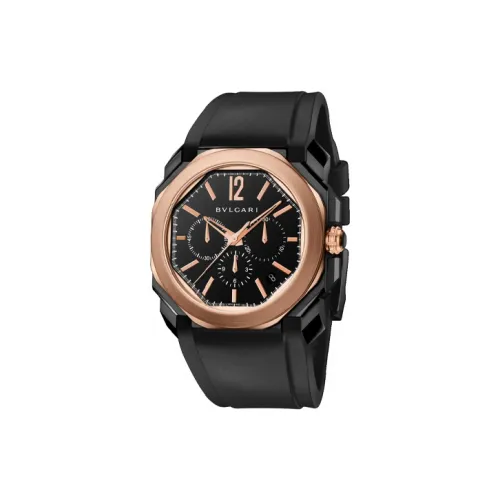 BVLGARI Автоматический Механический Механизм Мужские Часы 41 мм Черный