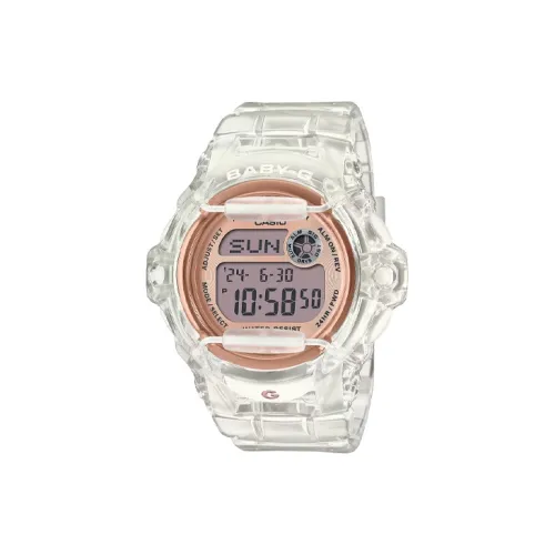 CASIO Baby G Кварцевый механизм Смольный ремешок Часы Женские Золотистый циферблат BG 169UG 7BJF