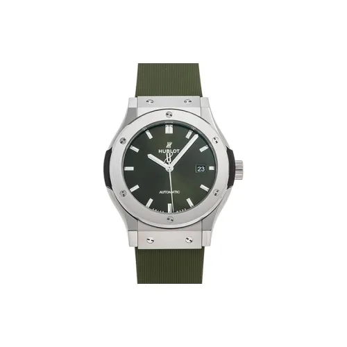 HUBLOT Автоматический Механический Механизм Мужские Часы 42 мм Зеленый