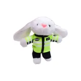 Белый дорожный полицейский кролик