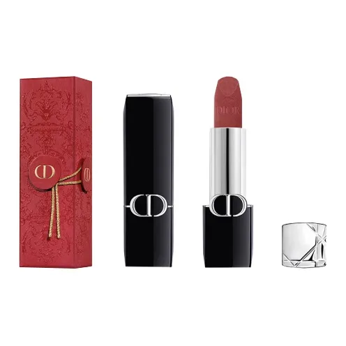 DIOR Blazing Blue Gold Подарочный набор к Новому году ограниченная серия помад текстура велюра цвет лица 3,5 г