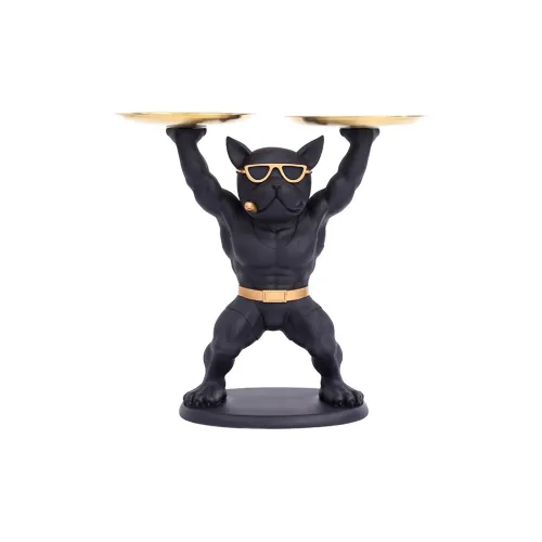 BOTI WEIGHTLIFTING Bull Собака Орнамент Креативный Встроенная память Лоток Для Дома Гостиная И Прихожая Украшение