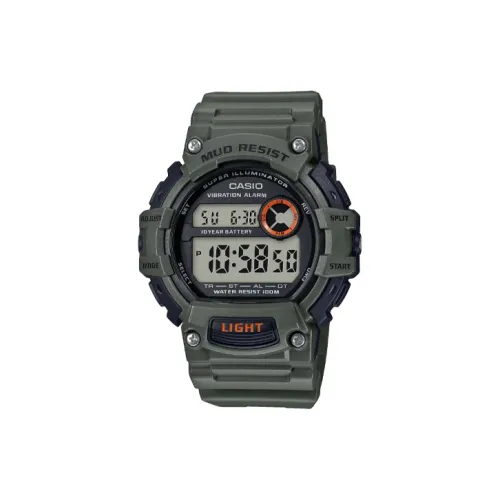 CASIO DIGITAL Collection Disk Кварцевый механизм Смольный ремешок Часы Мужские Циферблат Серый