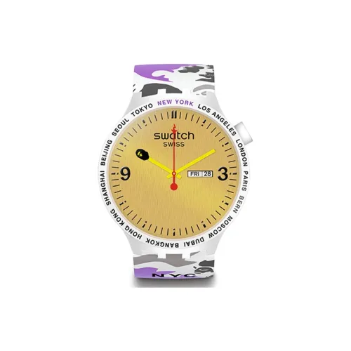 Swatch Quartz Movement Унисекс Bape Watch 47mm*47mm*11,75mm Золотой