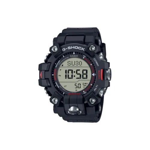 CASIO MASTER OF LAND Series G SHOCK Collection Кварцевый механизм Смольный ремешок Часы Мужские с серым циферблатом