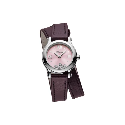 Chopard Кварцевый механизм Женские Часы Happy Sport Collection 25мм*8,74мм Розовые