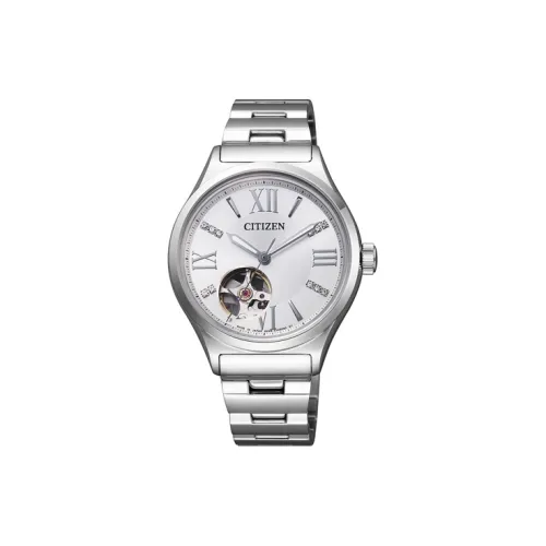 CITIZEN Автоматический Механический Механизм Нержавеющая Сталь Ремешок Часы Женские Серебристый Циферблат