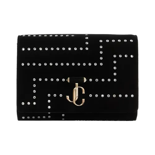 Jimmy Choo Quilted Velvet Одно Плечо Клатч Женский Черный