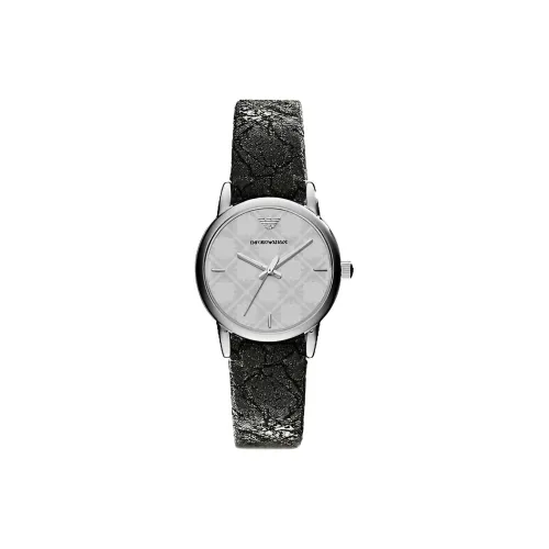 EMPORIO ARMANI LUIGI Women's Watch Кварцевый механизм ремень из натуральной кожи 26 мм серебристый циферблат