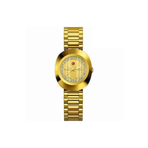 RADO Inaugural Series Автоматический Механический Механизм Женские Часы 27,3 мм Золотой Циферблат Нержавеющая Сталь Ремешок R12416673