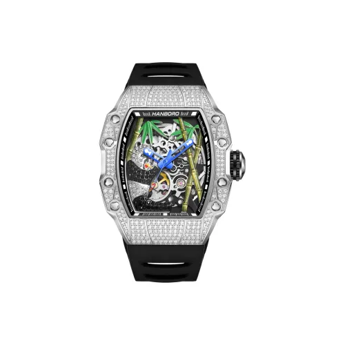 HANBORO Автоматические механические мужские часы 50 мм * 24 мм * 20 мм с открытым механизмом