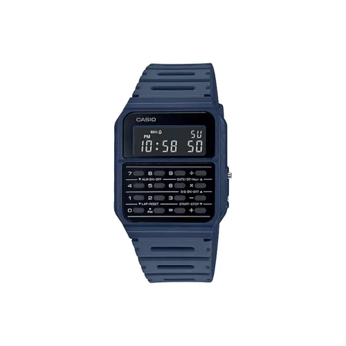 CASIO Кварцевый механизм Мужской YOUTH Collection Циферблат Цифровой Калькуляторный Часы 43,2мм*34,4мм Черный