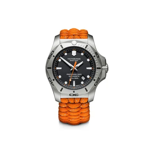 VICTORINOX Кварцевый механизм Мужские часы Циферблат 22 мм Черный корпус Нержавеющая сталь Резина Ремешок 241845