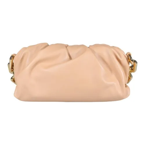 Bottega Veneta Коровья кожа Одно плечо Через плечо Клатч Обычный Женский Бежевый Желтый