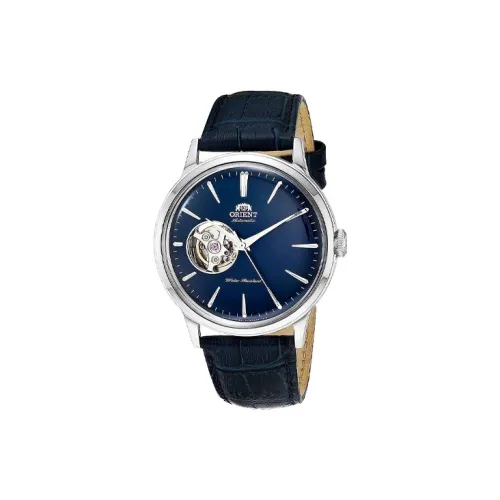 ORIENT Автоматический Механический Механизм Кожаный Ремешок Часы 40,5 мм Мужские Часы Синий Циферблат RA AG0005L