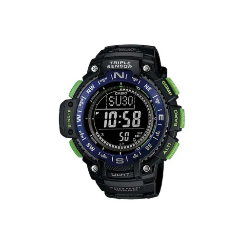 CASIO Кварцевый механизм Смола Ремешок Часы Мужские Черный циферблат SGW1000 2B