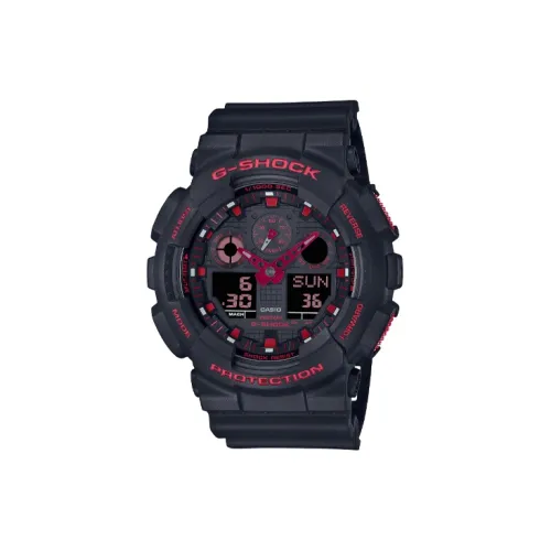 CASIO Кварцевый механизм Мужские часы серии Liquid Crystal/Analog Dual Display, 55 мм*51,2 мм*16,9 мм, черный