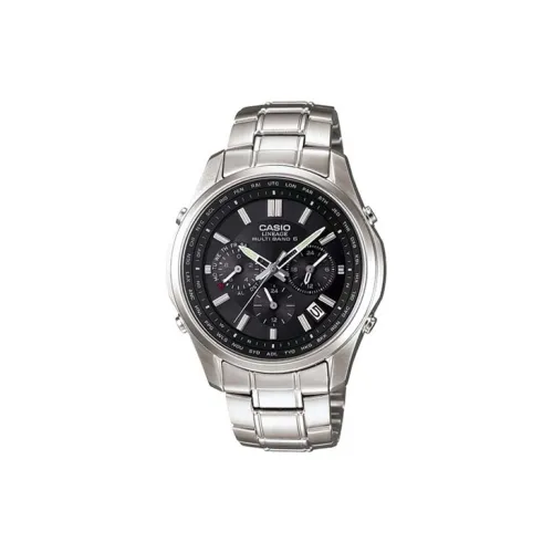 CASIO LINEAGE Series Солнечный кварцевый механизм нержавеющая сталь ремешок мужские часы черный циферблат