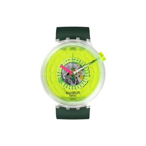 Swatch Quartz Movement Унисекс Часы 47 мм Зеленые