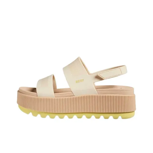 REEF Вода Vista Higher one Ремень Сандалии Высокий каблук 5 8 см Женские Бежевый