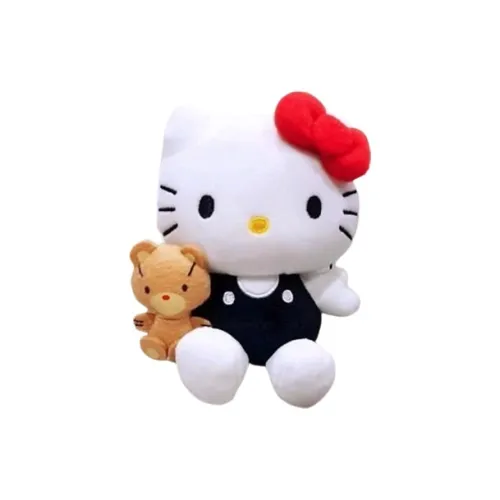 Санрио Hello Kitty Bear Hug Комбинезоны Куклы Плюшевый Брелок 15 см Высота