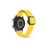 Магнитный квадрат, ремешок из силикона, пряжка - официально, желтый.