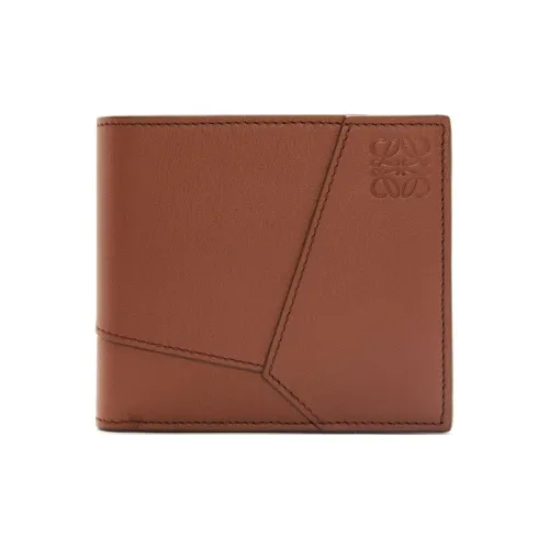 LOEWE Пазл Телячья кожа Кошелек Мужской Коричневый