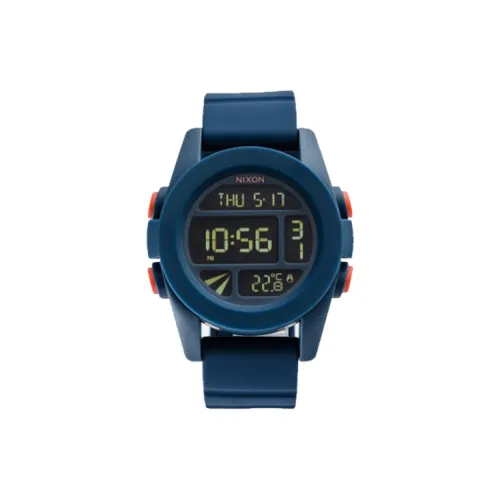 NIXON Наручные часы Кварцевый механизм ПУ (полиуретан) Ремешок 44 мм Черный циферблат Унисекс